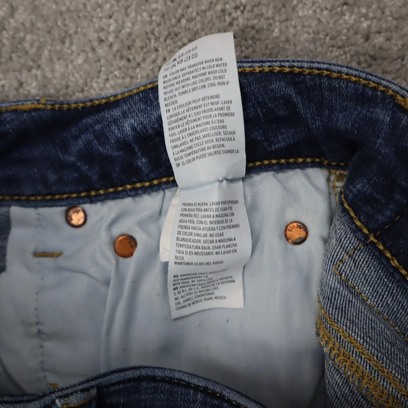 American Eagle Next Level Flex Men Slim Straight Jeans Five Pockets Blue W28XL30