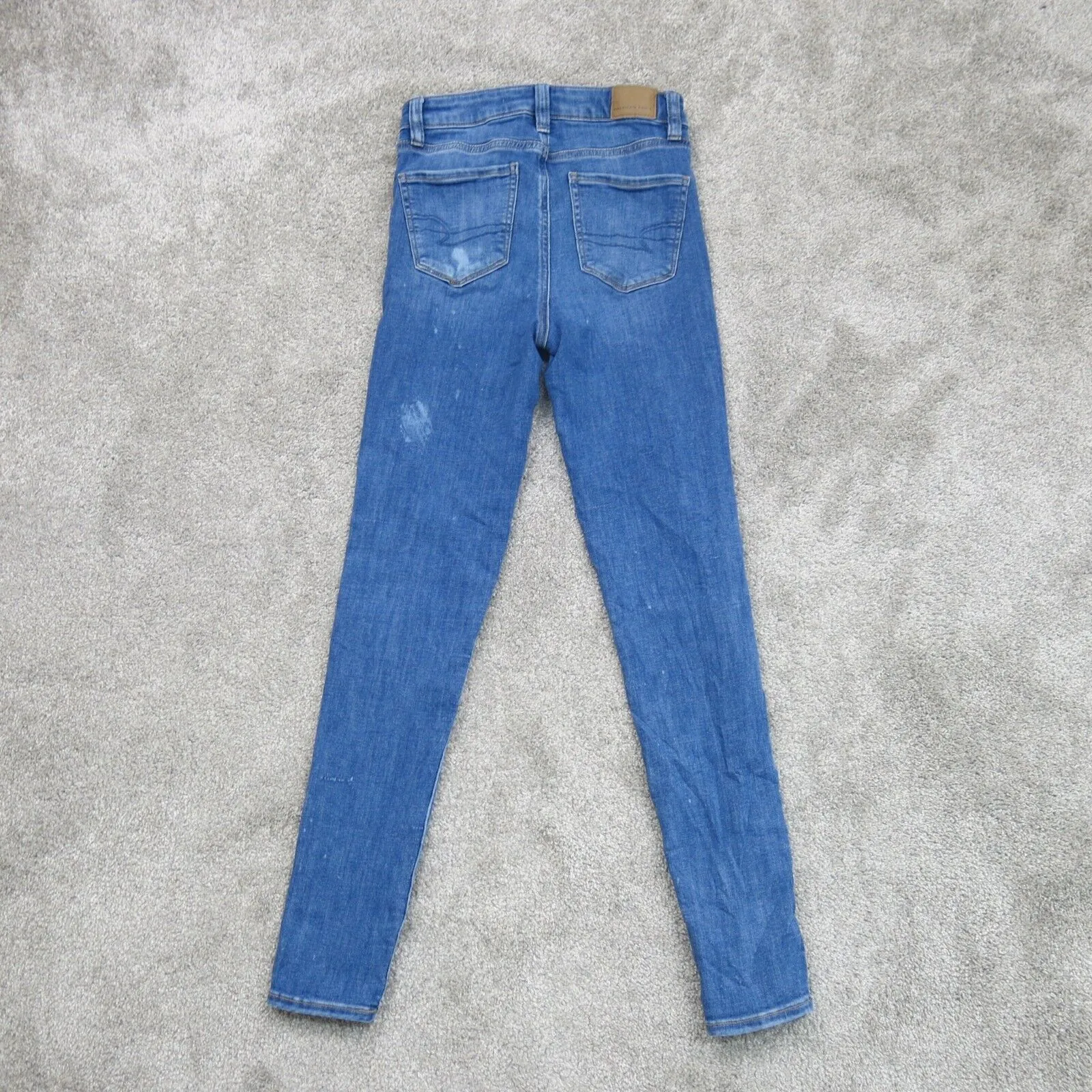 American Eagle Womens Next Level Stretch Skinny Denim Jeans Mid Rise Blue Size 0