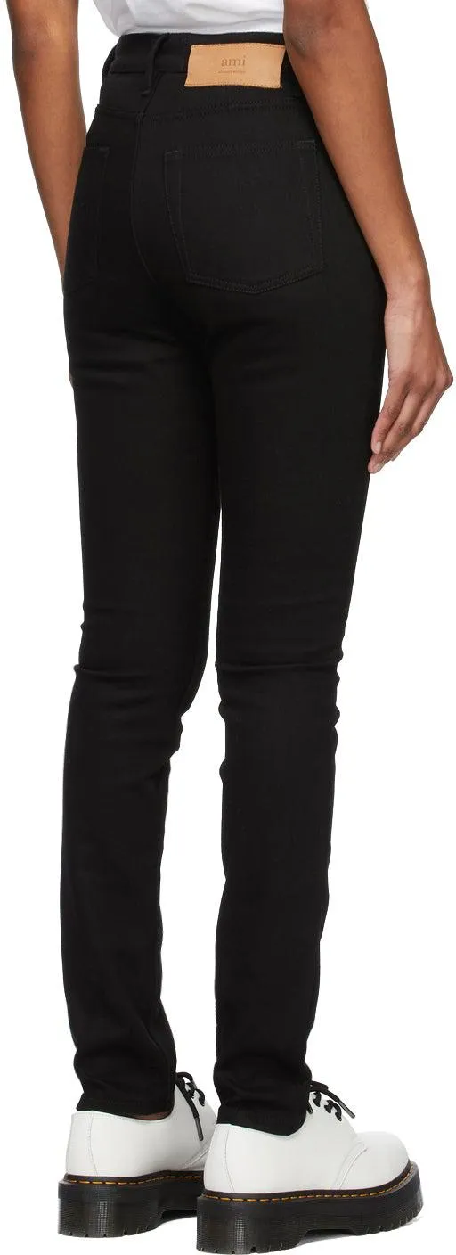 AMI Alexandre Mattiussi Black Skinny Fit Jeans