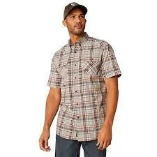 Ariat Rebar Made Tough Durastretch Flannel Short Sleeve Work Shirt
