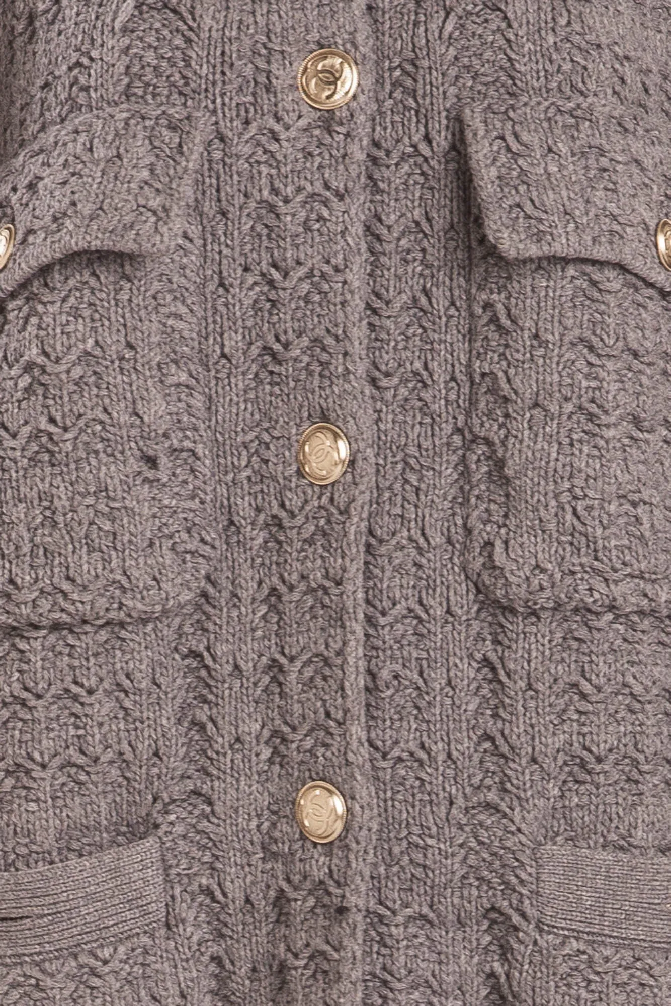 Chanel - Light Gray Long Sleeve Coat - FR 40