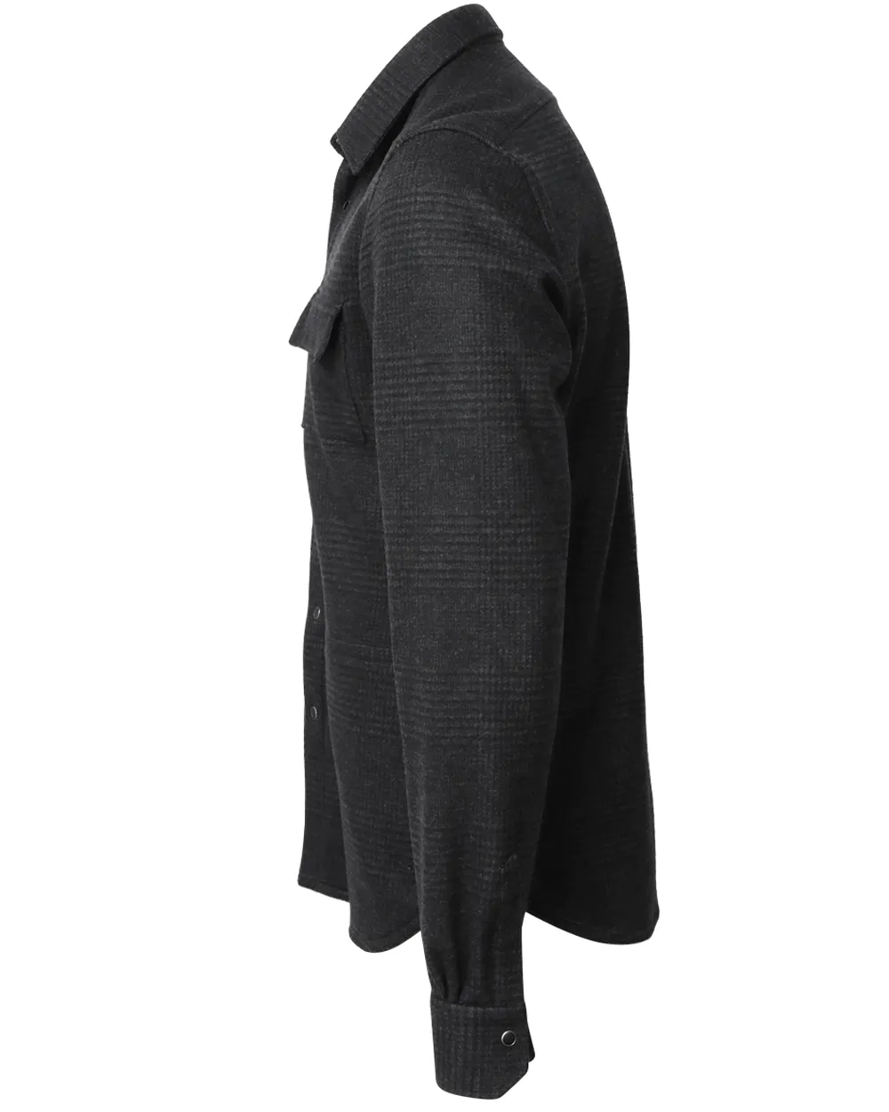 Dark Charcoal Glen Plaid Overshirt