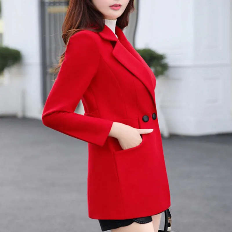 Double Breasted Midi Wool Coat