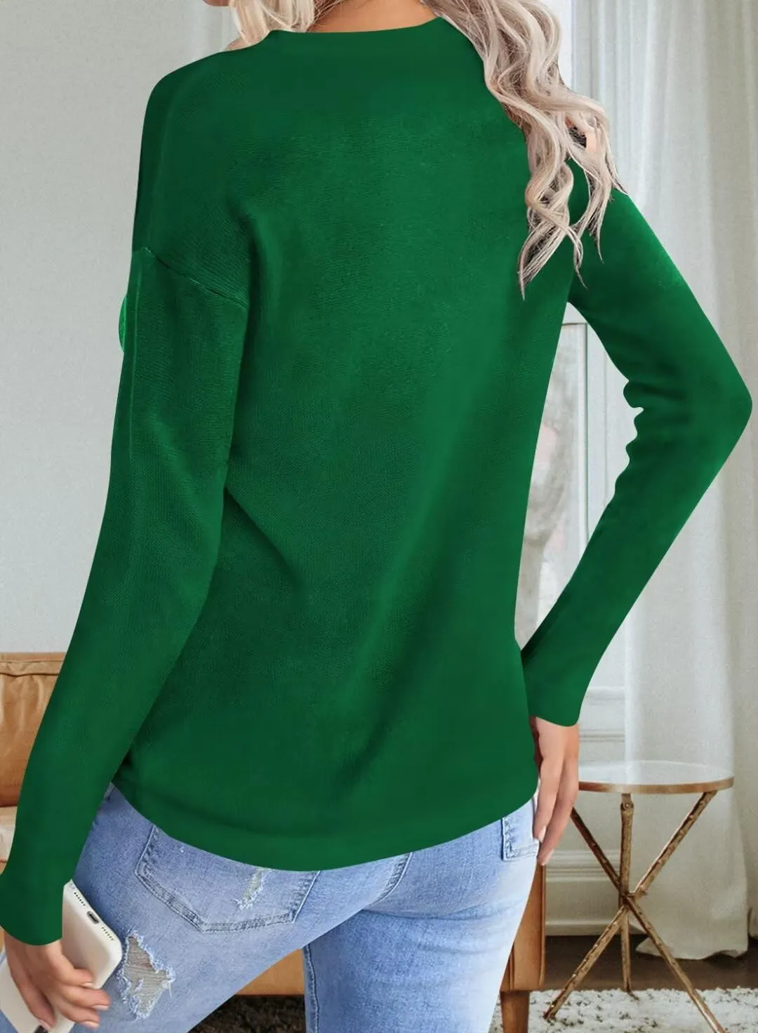FEKOAFE Women's 2025 Cute Striped Sweaters Crew Neck Long Sleeve Pullover Sweaters for Women