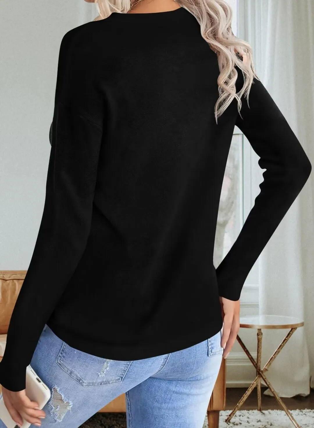 FEKOAFE Women's 2025 Cute Striped Sweaters Crew Neck Long Sleeve Pullover Sweaters for Women