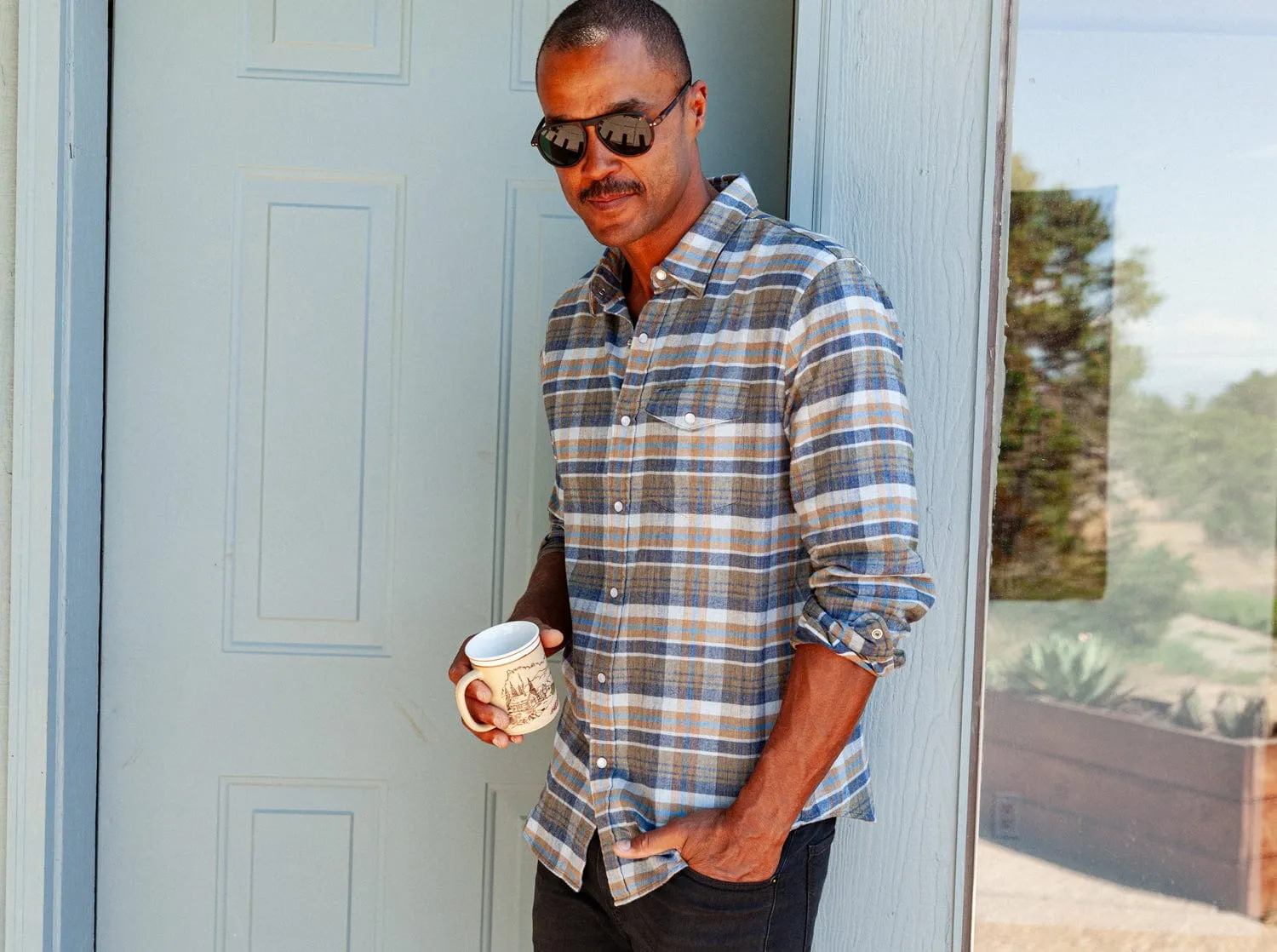 Flannel Pearl Snap - Apres Plaid - Blue