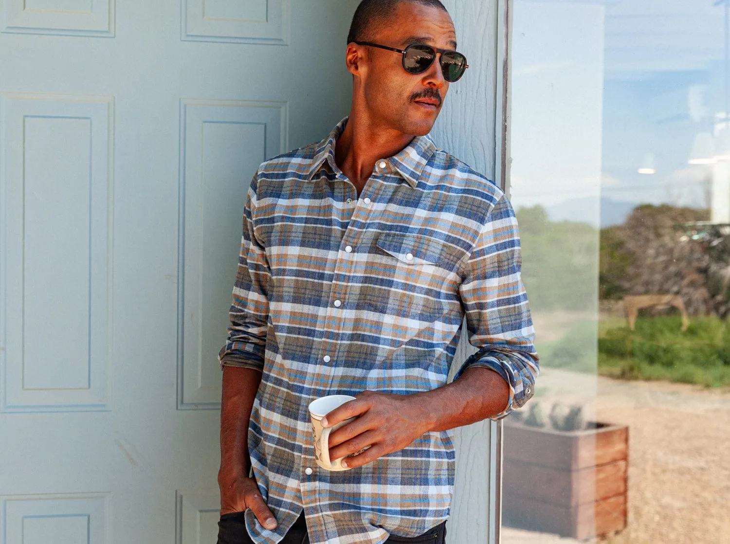 Flannel Pearl Snap - Apres Plaid - Blue