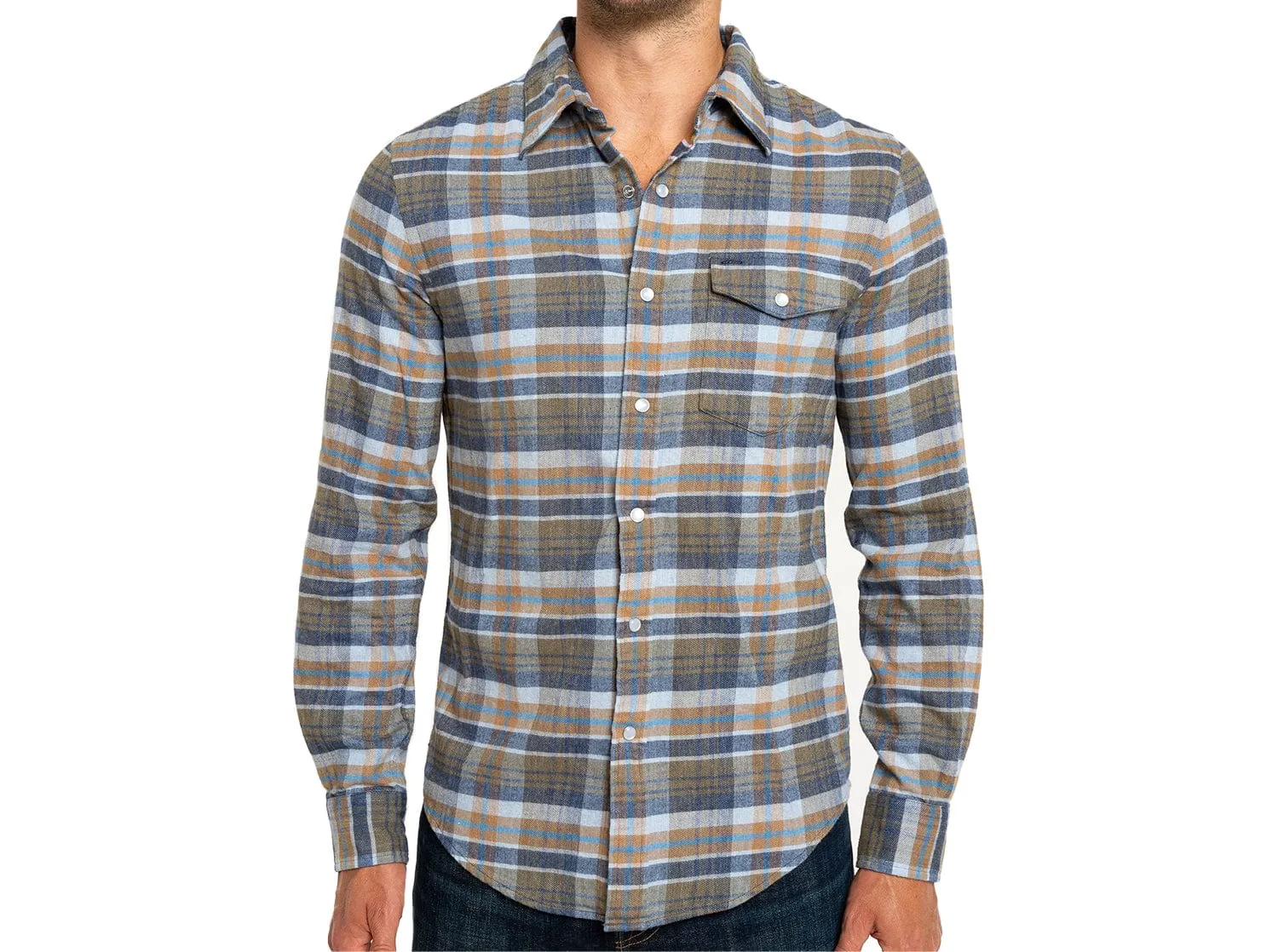 Flannel Pearl Snap - Apres Plaid - Blue