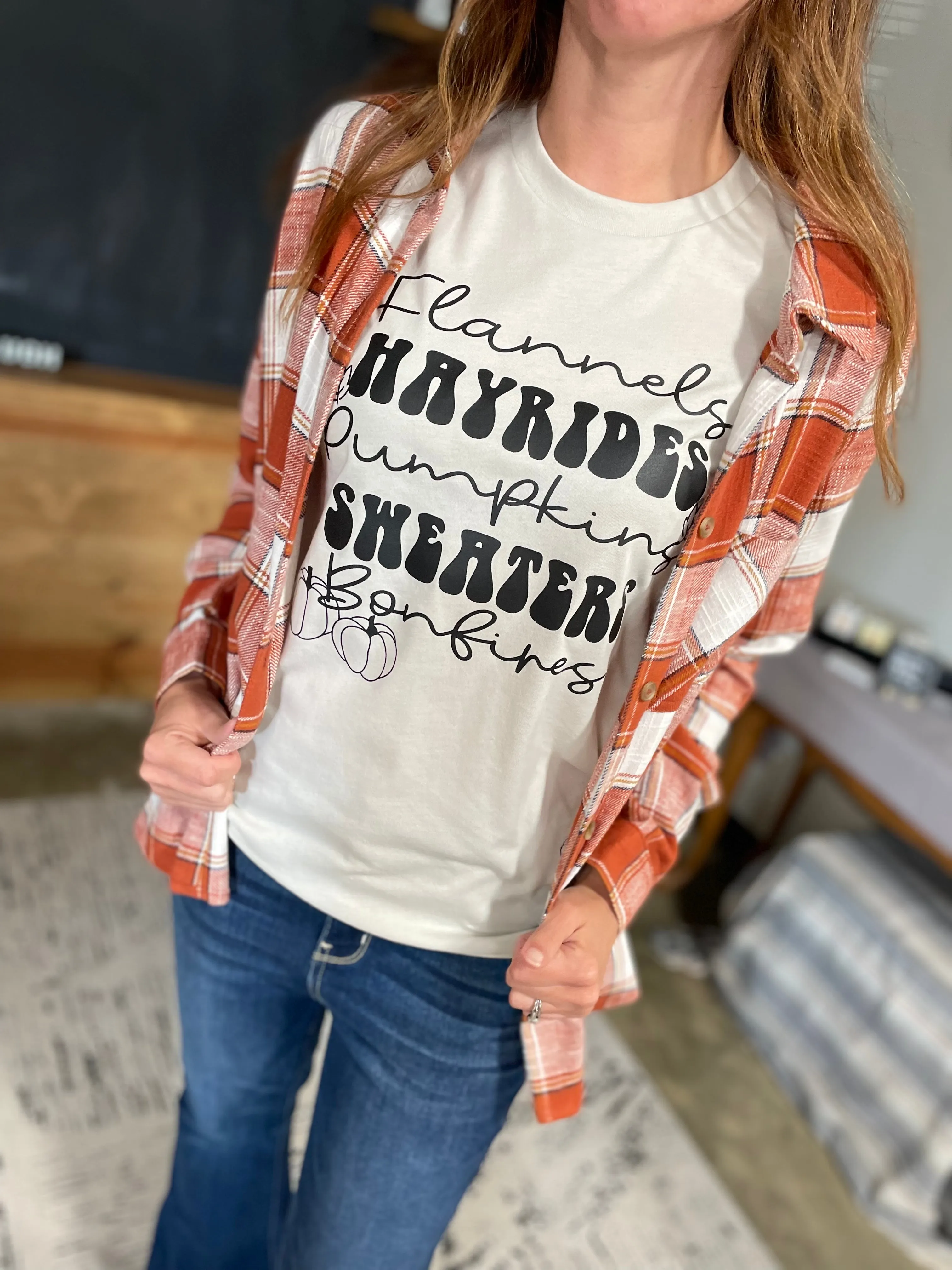 Flannels, Hayrides, Sweaters Graphic Tee