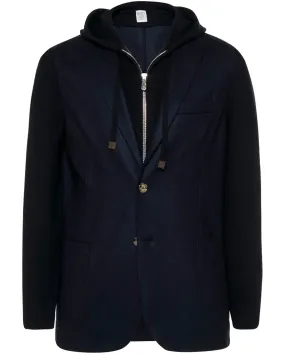 Hooded Jacket in Navy