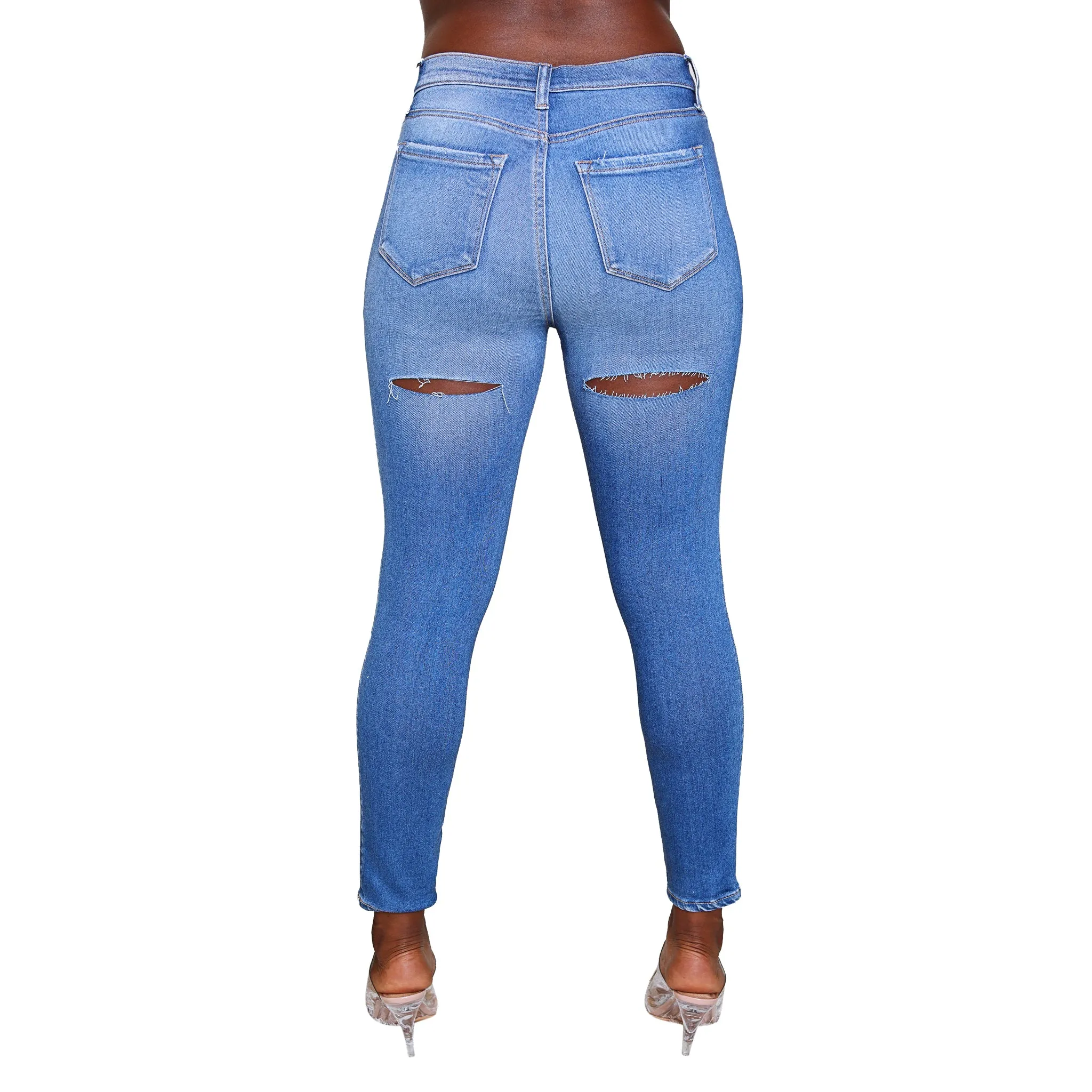 Its the slit- Denim Blue Jeans