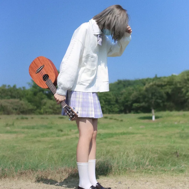 Japanese Style Soft Girl Solid Color Sweater