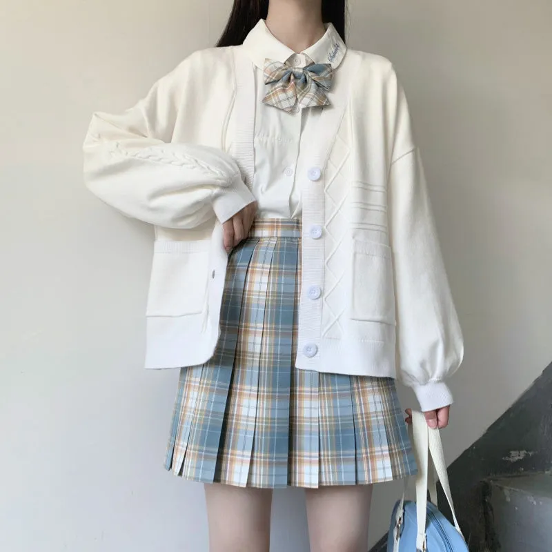 Japanese Style Soft Girl Solid Color Sweater