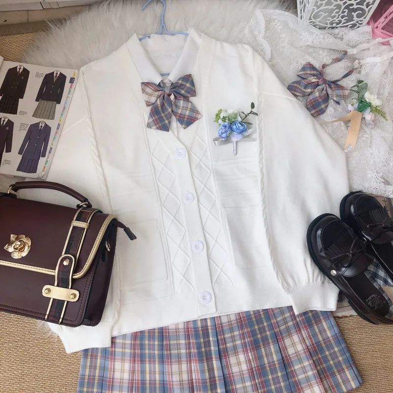 Japanese Style Soft Girl Solid Color Sweater