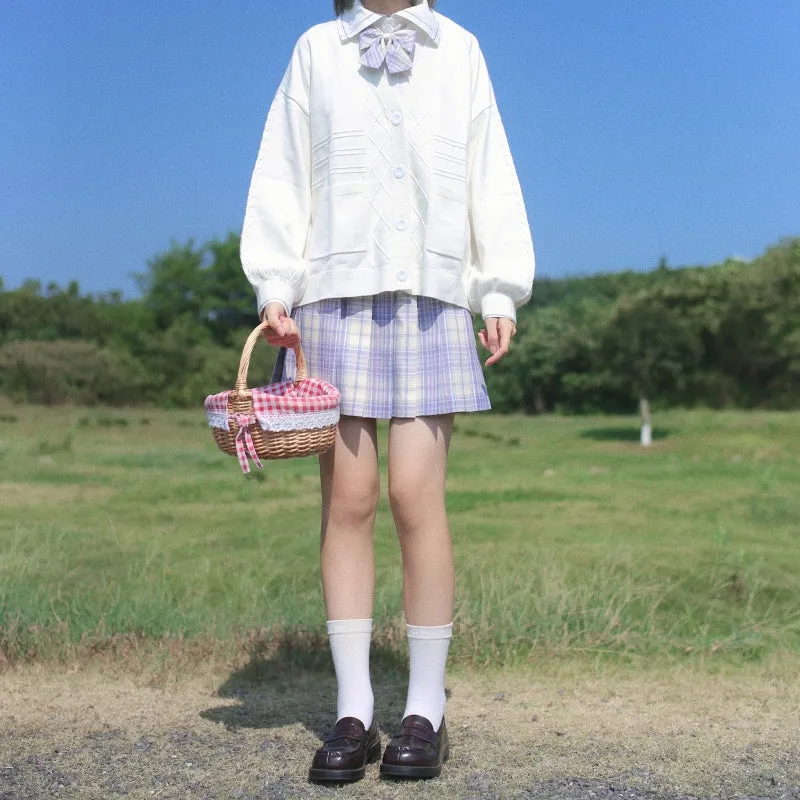 Japanese Style Soft Girl Solid Color Sweater