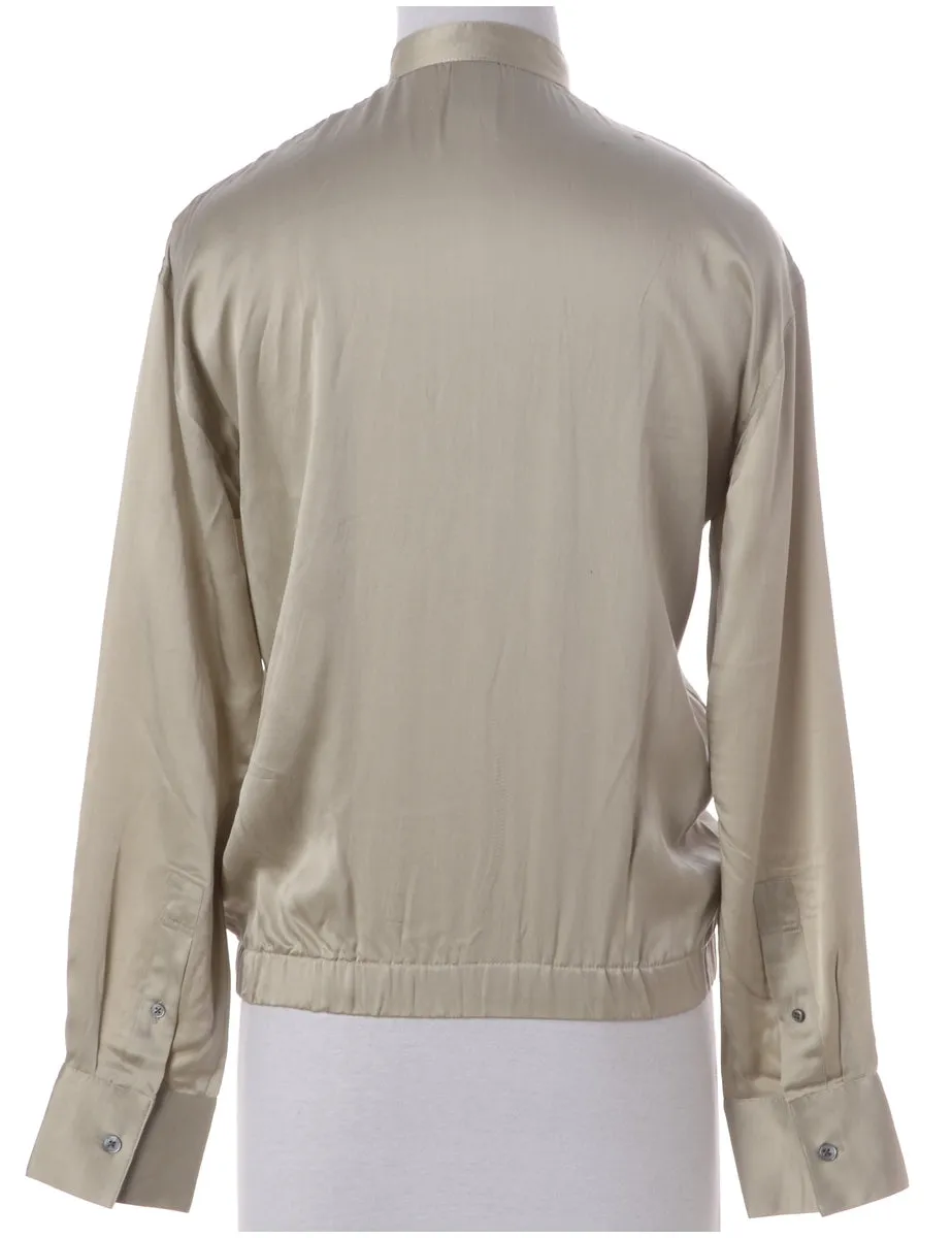 Label Blouse Beige Bomber