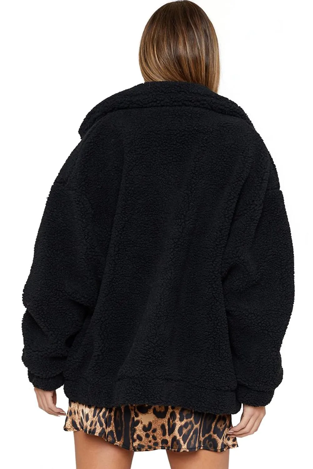 Lamb Wool Zipped Chunky Coat