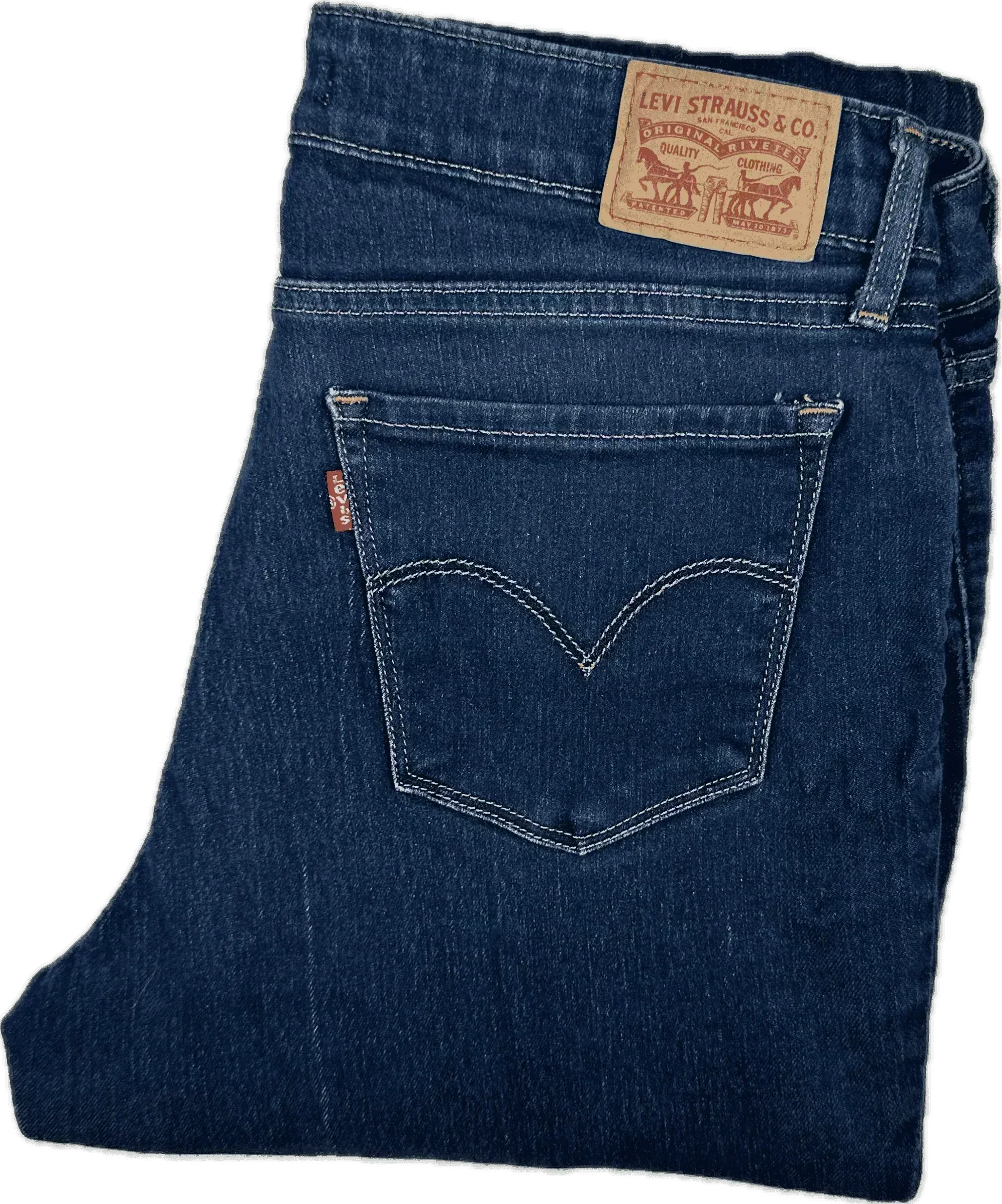 Levis 711 Blue Mid Rise Skinny Jeans -Size 30