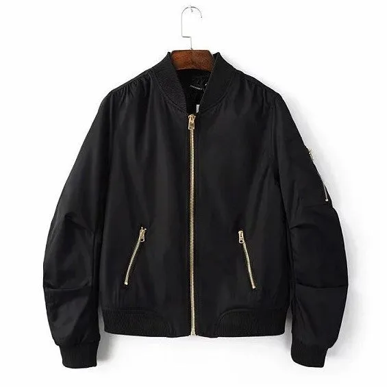 Military Baseball Bomber Women's Jacket