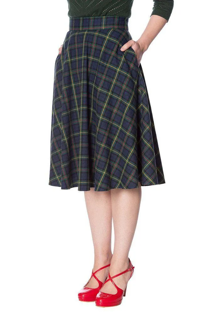 Mrs Clause Pleated Skirt