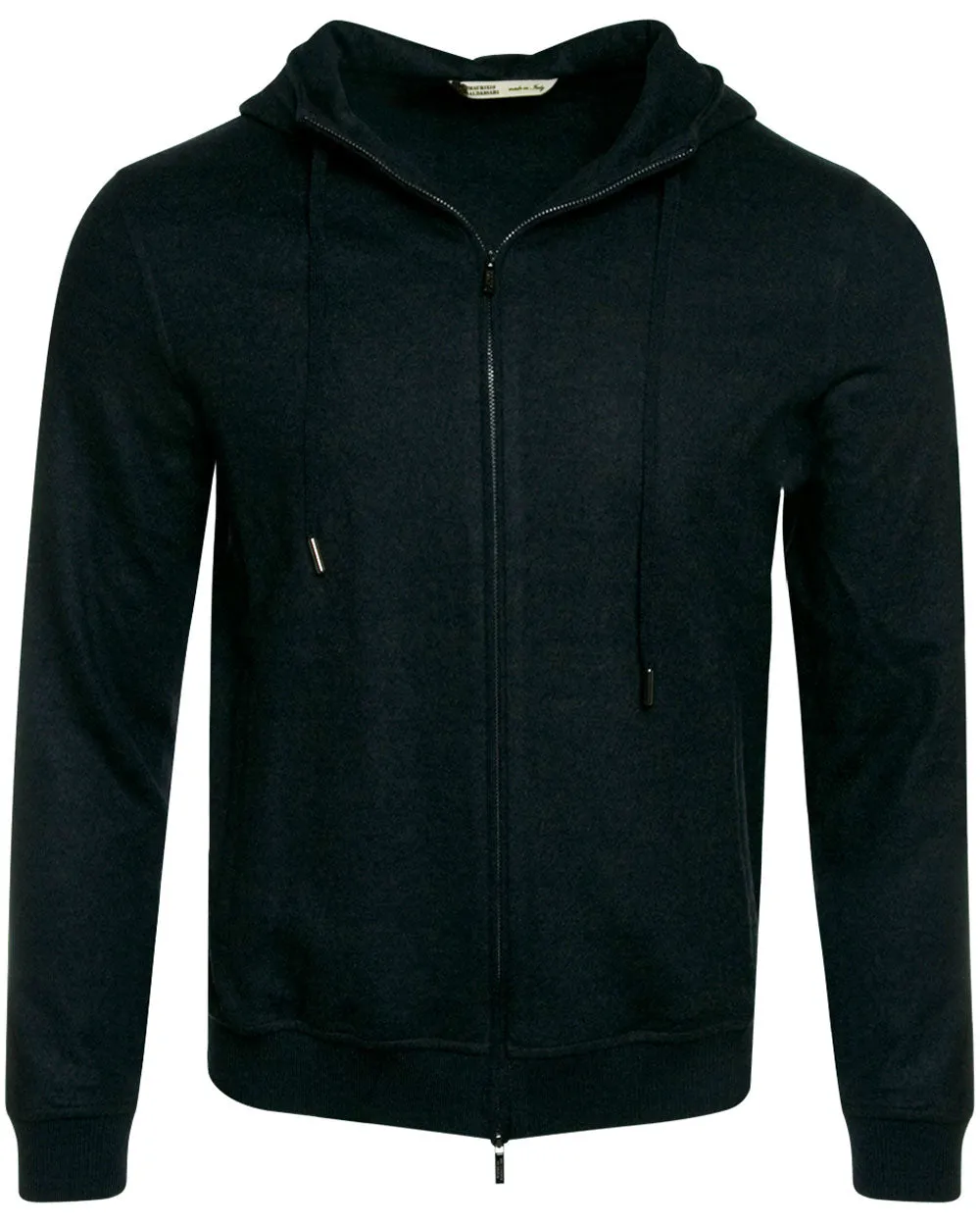 Navy and Olive Mix Felt Hoodie Sweatshirt