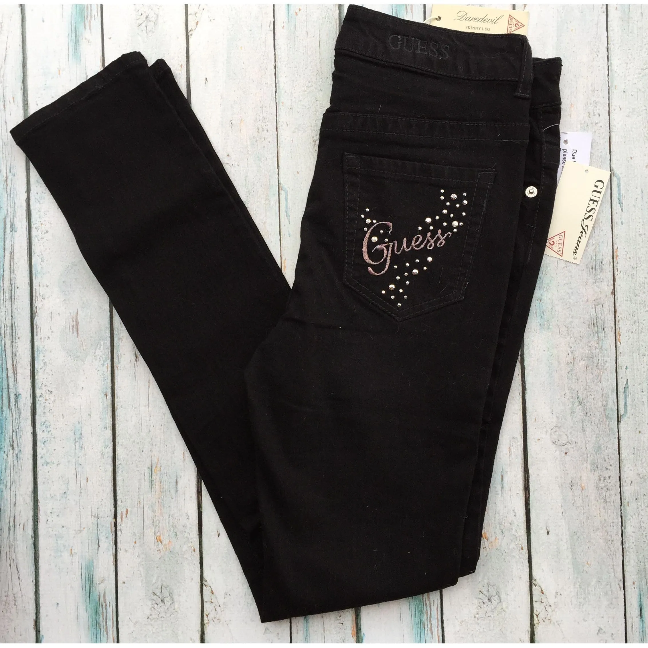 NWT - Guess Daredevil Skinny leg Girls Jeans - Size 14