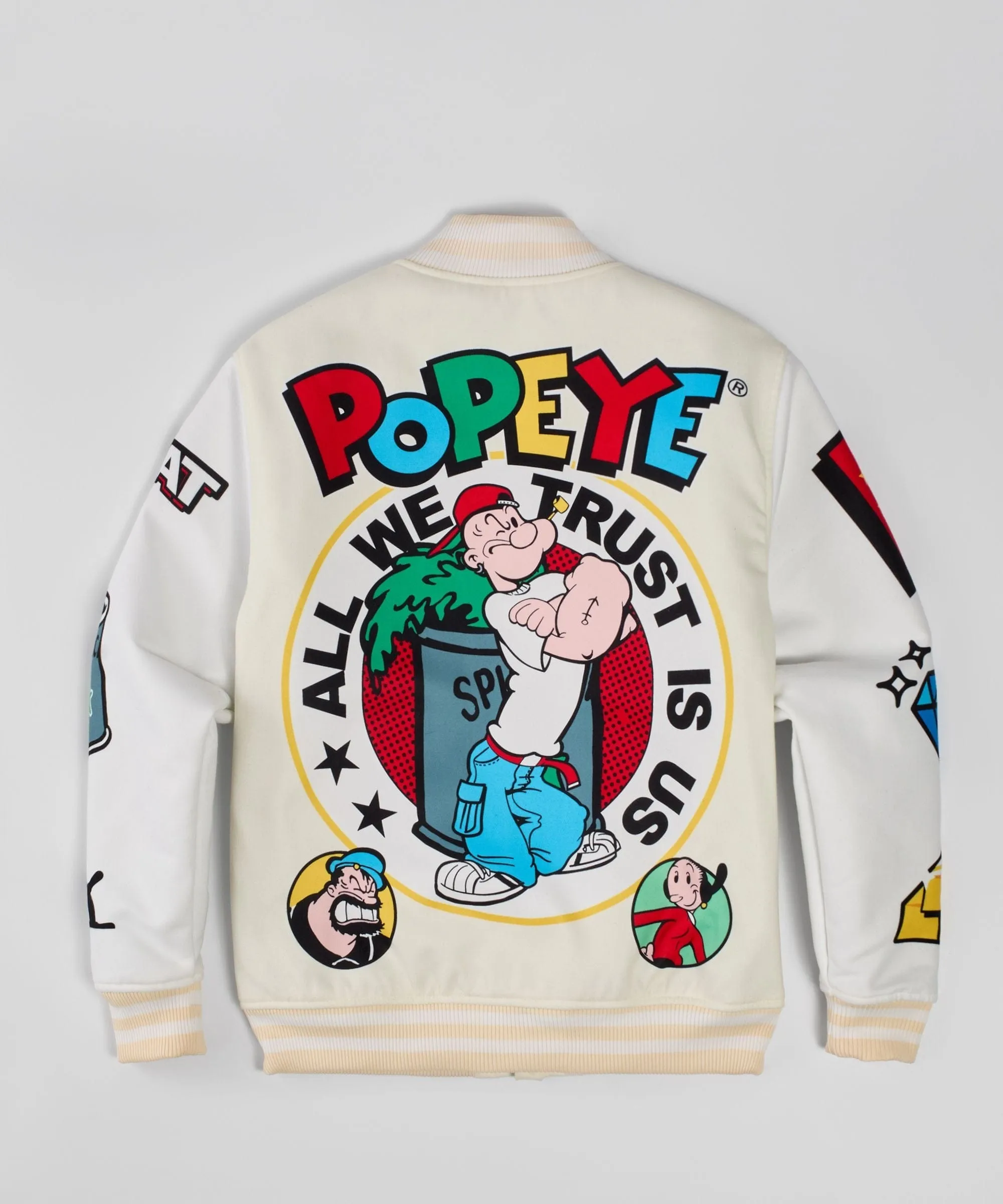 Popeye I Yam Bomber Jacket - Khaki