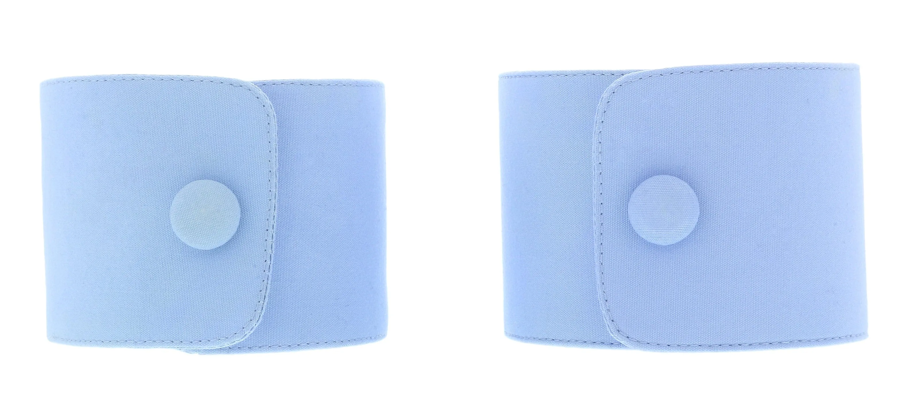 Prada Baby Blue Signature Button Closure Cuffs