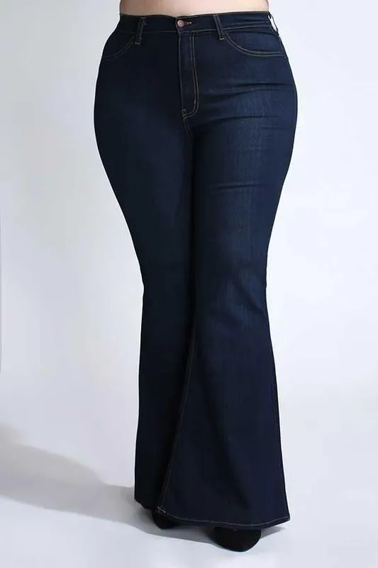 Pre-Order Dark Denim Wide-Leg Pants