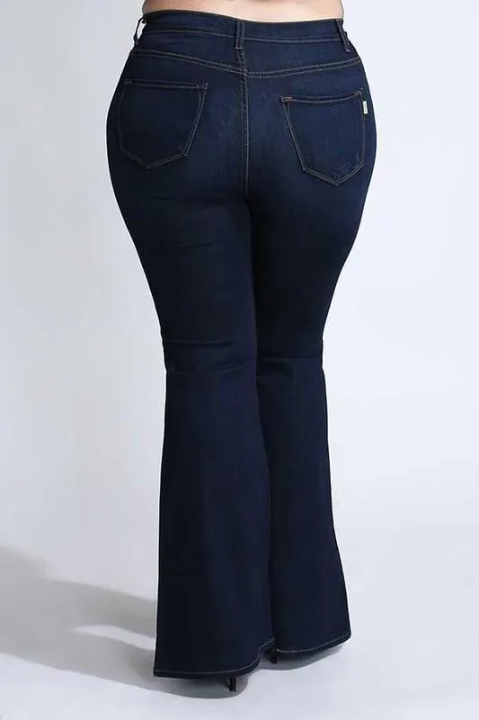 Pre-Order Dark Denim Wide-Leg Pants