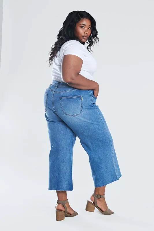 Pre-Order Denim Wide Leg Crop Pants