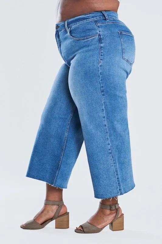 Pre-Order Denim Wide Leg Crop Pants