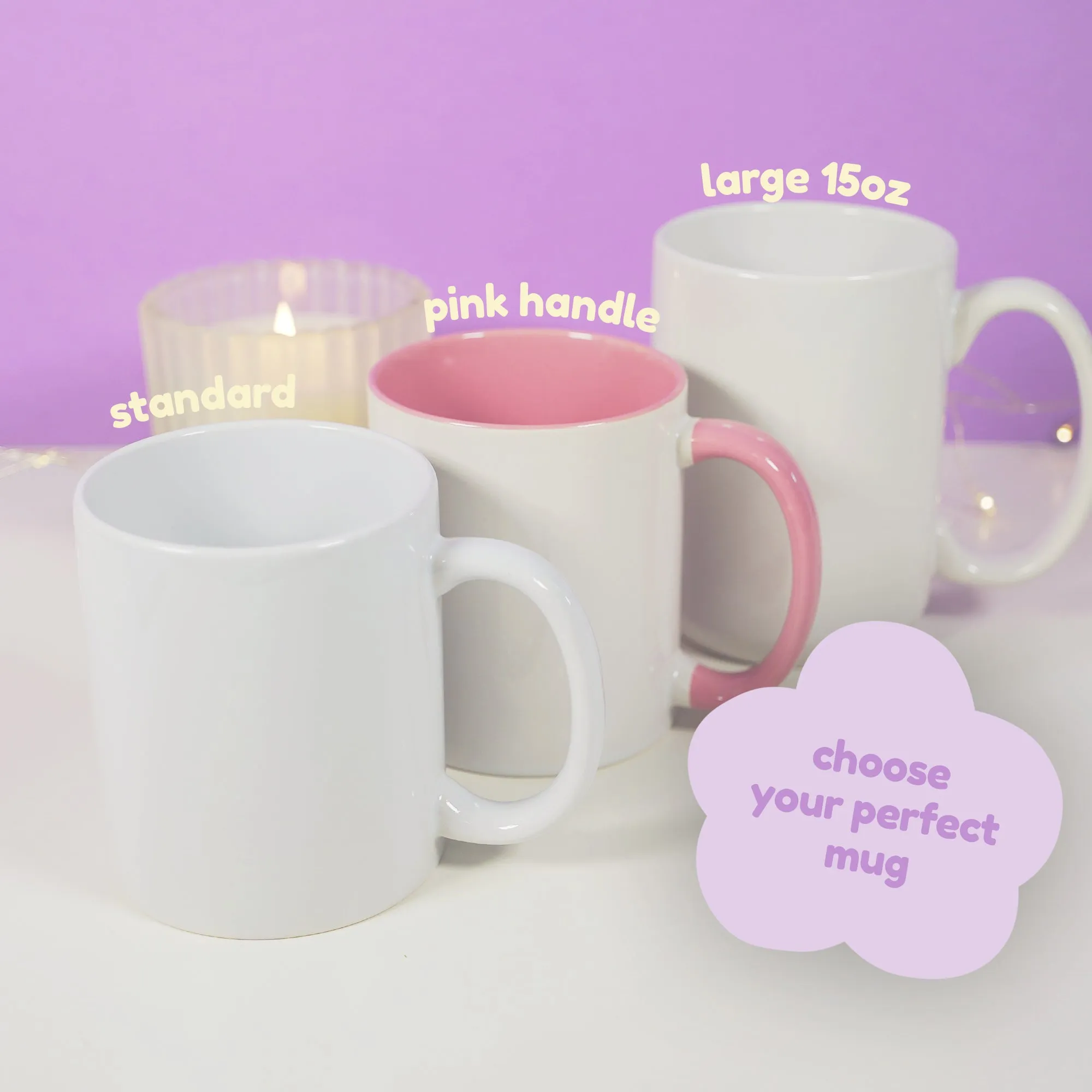 Puddin the Dog Coffee Mug | Pastel Pink Sakura Design | Cosy Kawaii Drinkware for Dog Lovers