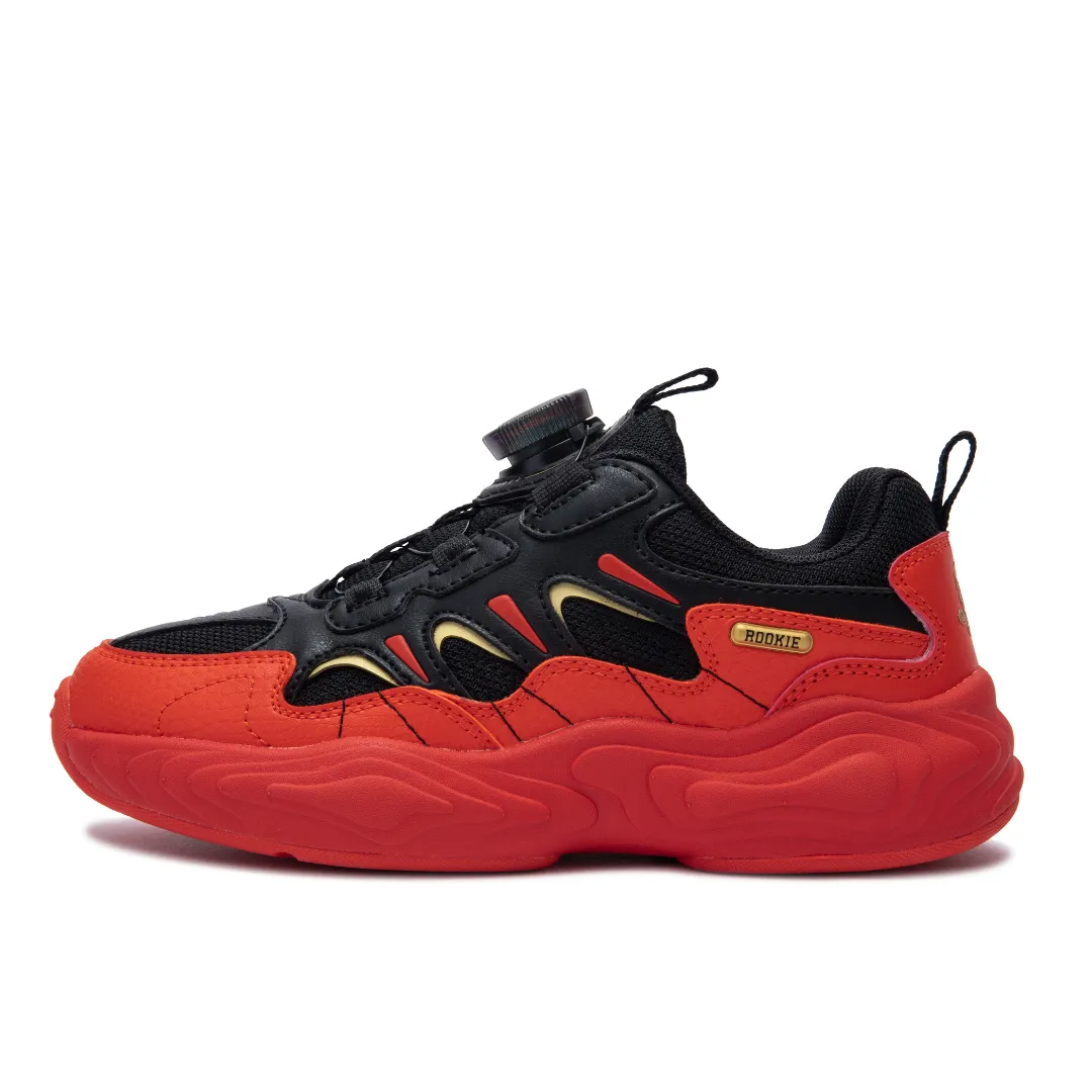 Rookie Chunky Sneaker Black/Red (Little Kids)