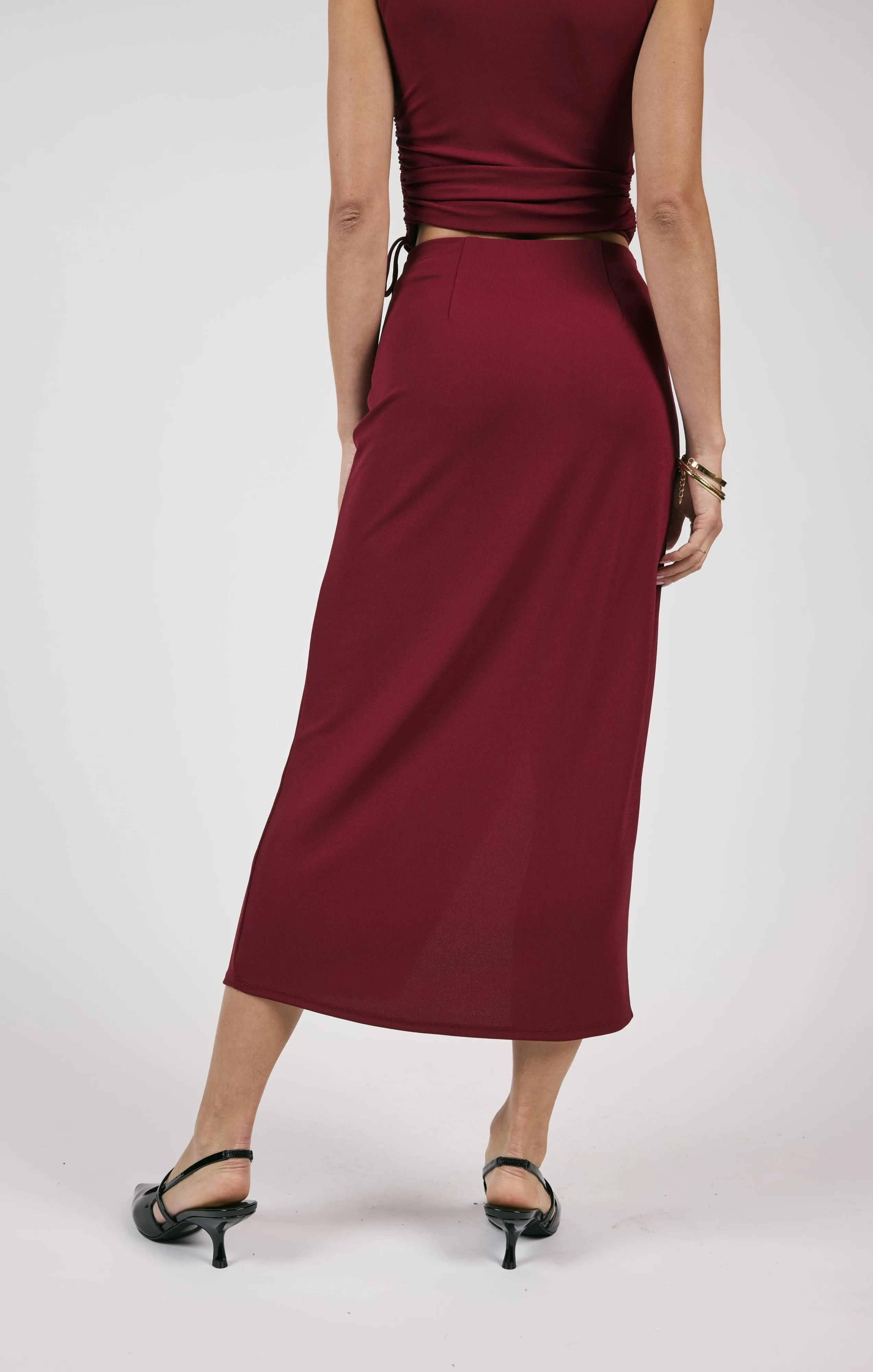Sage The Label-Fiery Spirit Pleated Overlap Skirt