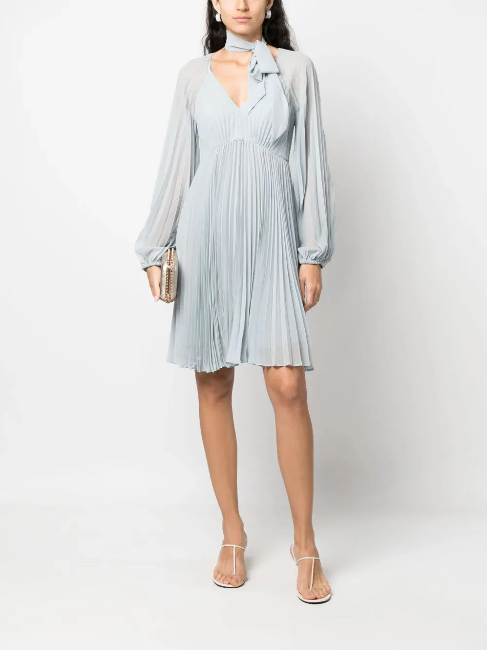 Sunray Pleated Mini Dress