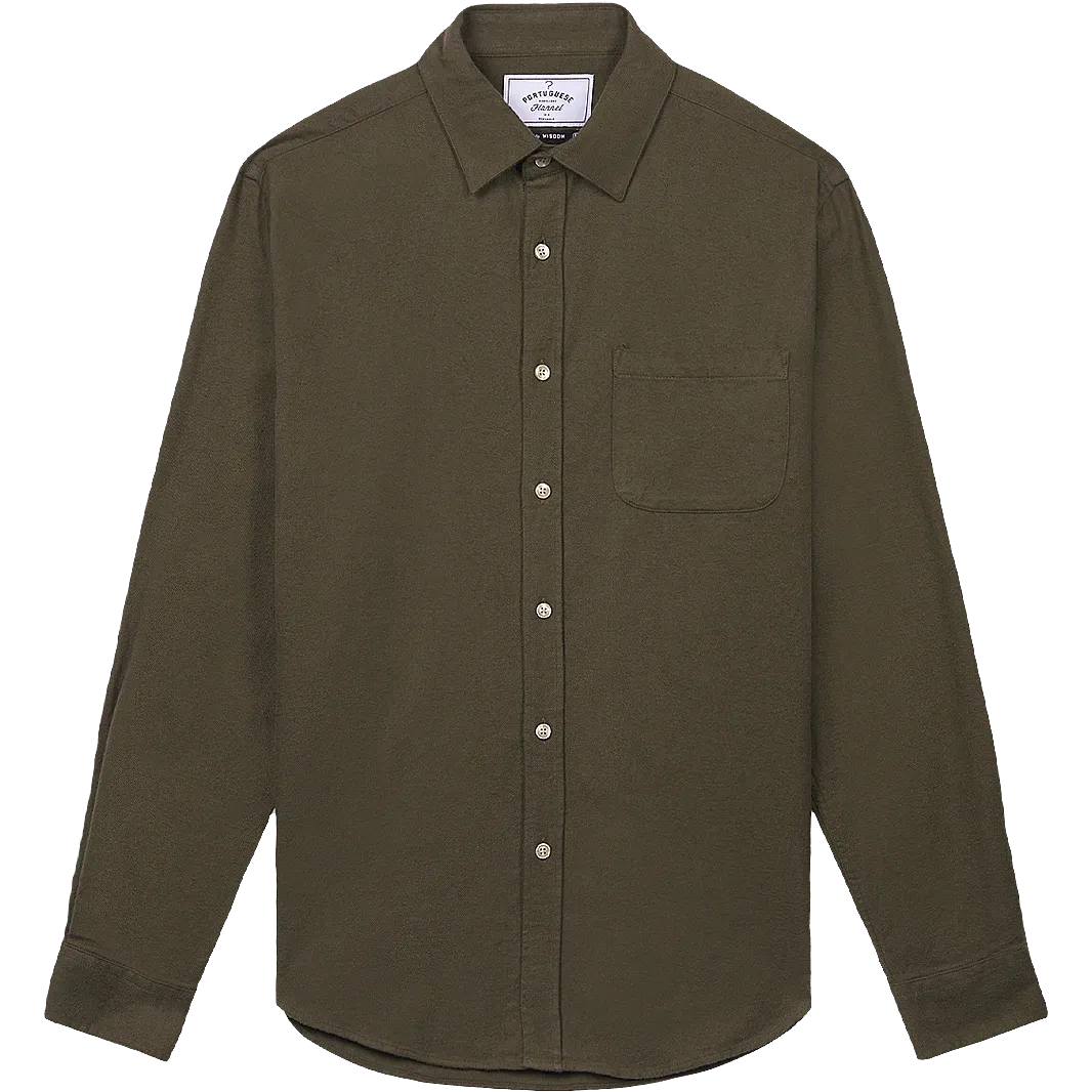 Teca Flannel Shirt - Dark Olive