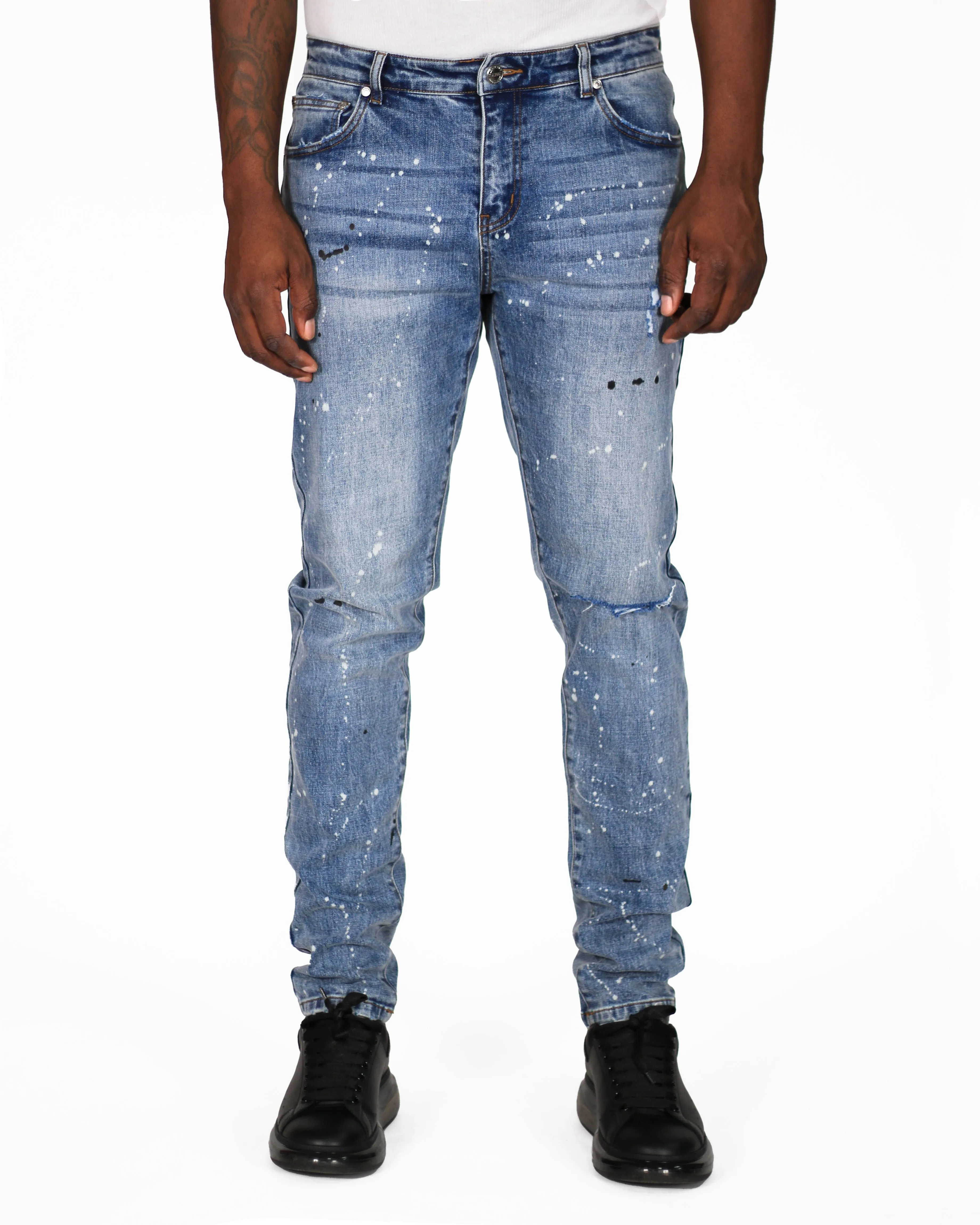 Trinity Kays Kulture Cairo Men's Paint Splatter Skinny Jeans